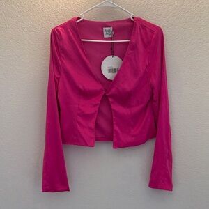 Princess Polly Vibrant Pink Long Sleeve Blouse